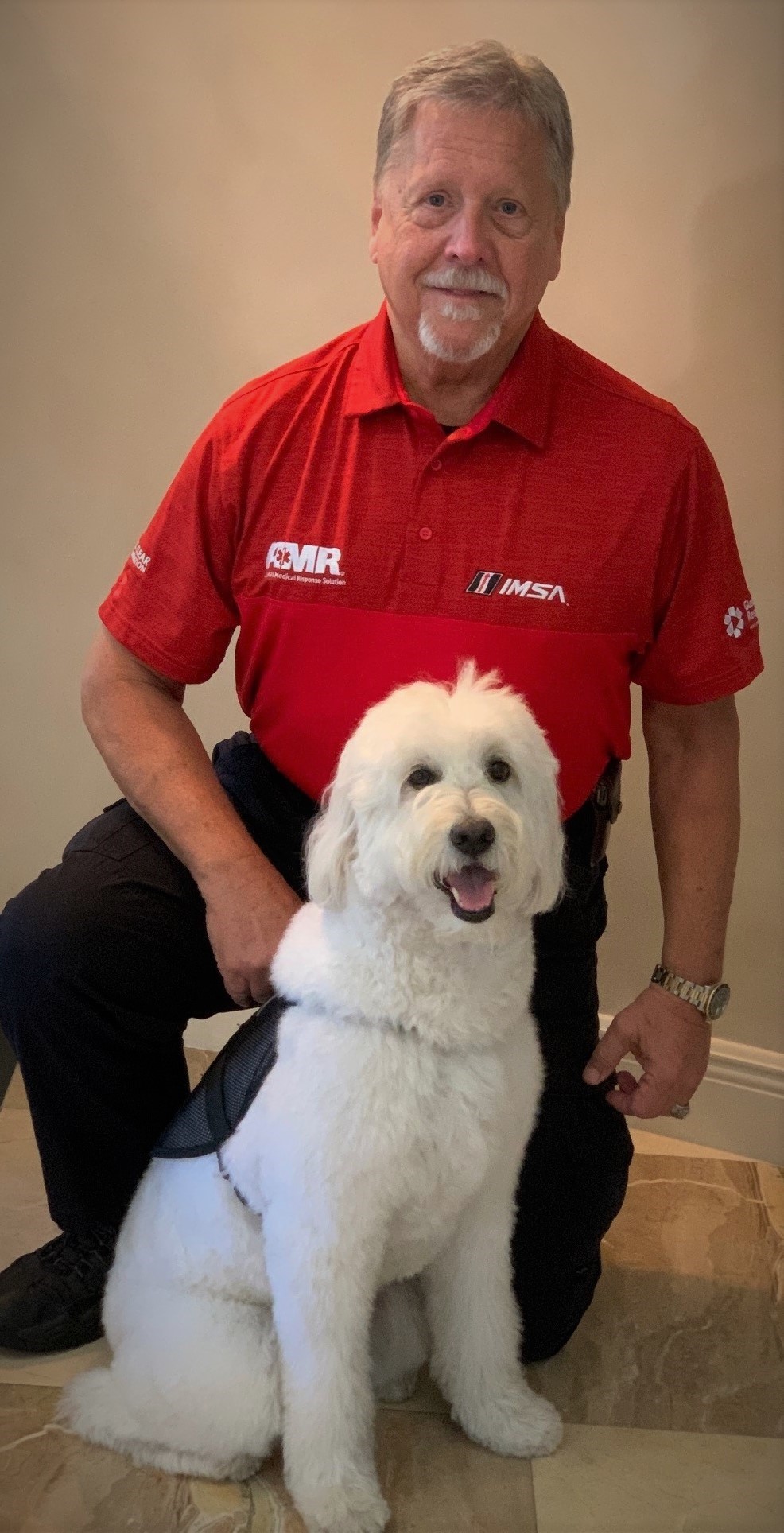 AMR Miami's Therapy Dog to "Rufferee" Puppies at GMR Playoff Championship