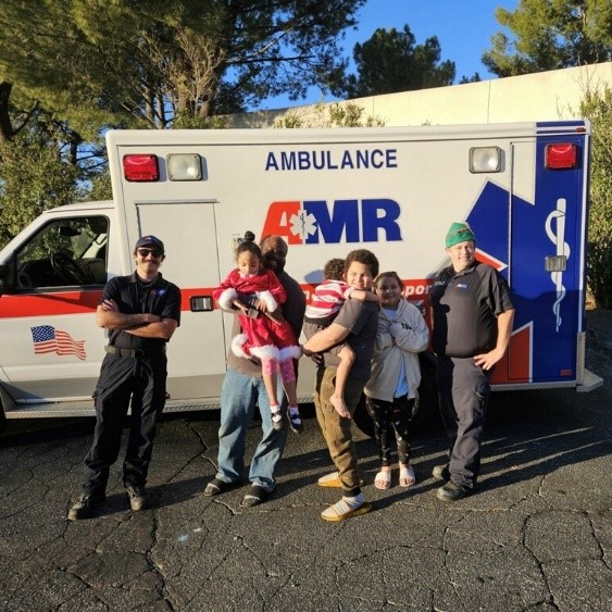 American Medical Response Provides Family with Special Gift on Christmas