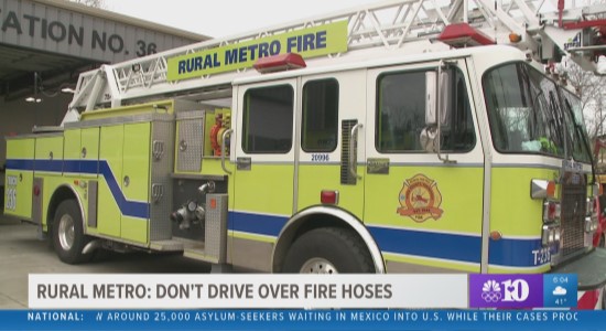 Rural Metro: Don't Drive Over Fire Hoses