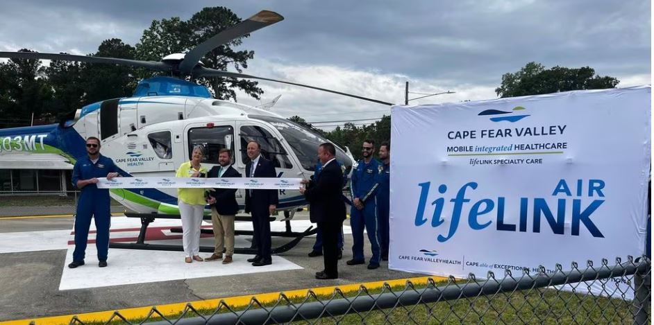 Ribbon Cutting For New Med-Trans Affiliated Helicopter in North Carolina