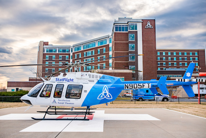 Air Evac Lifeteam and Ascension Saint Thomas Rutherford Unveil New Helicopter