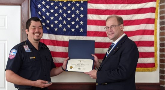 SAR Chapter Honors Local Paramedic