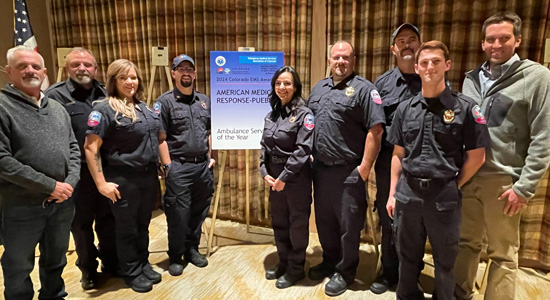 AMR Pueblo Honored as EMS Ambulance Service of the Year