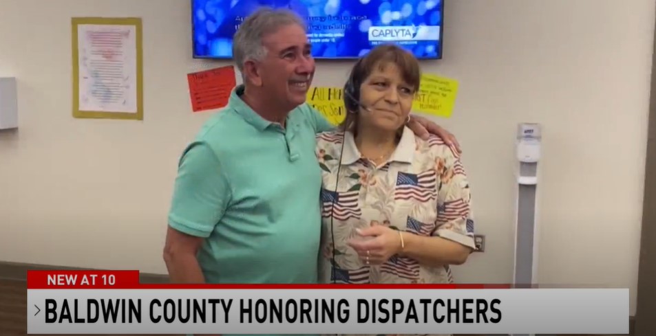 Baldwin 9-11 Dispatcher Honored for Saving Life of Summerdale Mayor